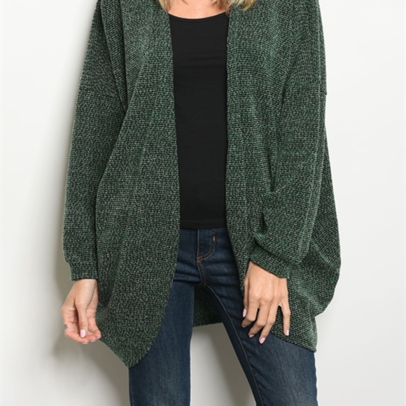 Long sleeve  knit sweater cardigan. - Picture 3 of 6